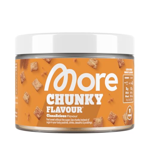 MORE Chunky Flavour, Cinnalicious, 150 g, vegan, Geschmackspulver zum Süßen, ohne viel Zucker und Kalorien, mit Inulin und Laktase, geprüfte Qualität - made in Germany