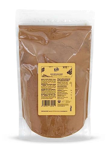 KoRo - Bio Zimt 'Cinnamomum Ceylanicum' gemahlen 500 g - Bio-Qualität - Fein gemahlen - Mildes,...