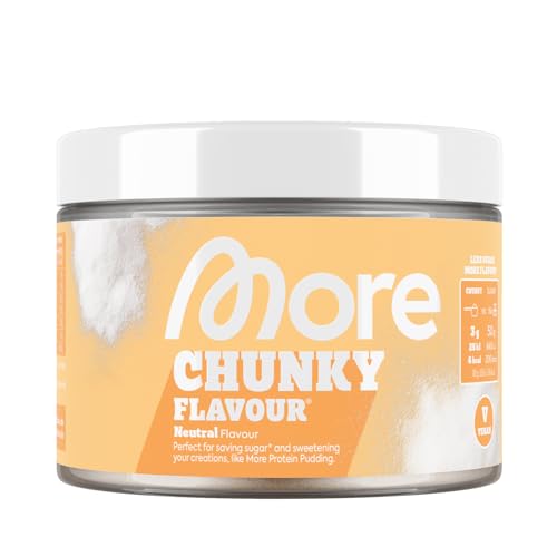 MORE Chunky Flavour, Geschmacksneutral, 150 g, vegan, Geschmackspulver zum Süßen, ohne viel Zucker und Kalorien, mit Inulin und Laktase, geprüfte Qualität - made in Germany