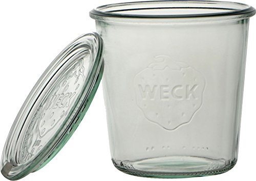 Weck Sturzglas 290ml 6er-Set Deckel, Glas, Transparent, 6 x 290 ml