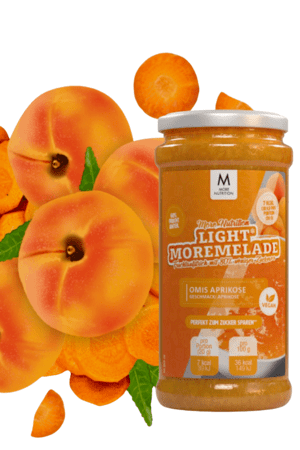 Ein Glas Mormelade von More Nutrition Omis Aprikose: Marmelade ohne Zucker
