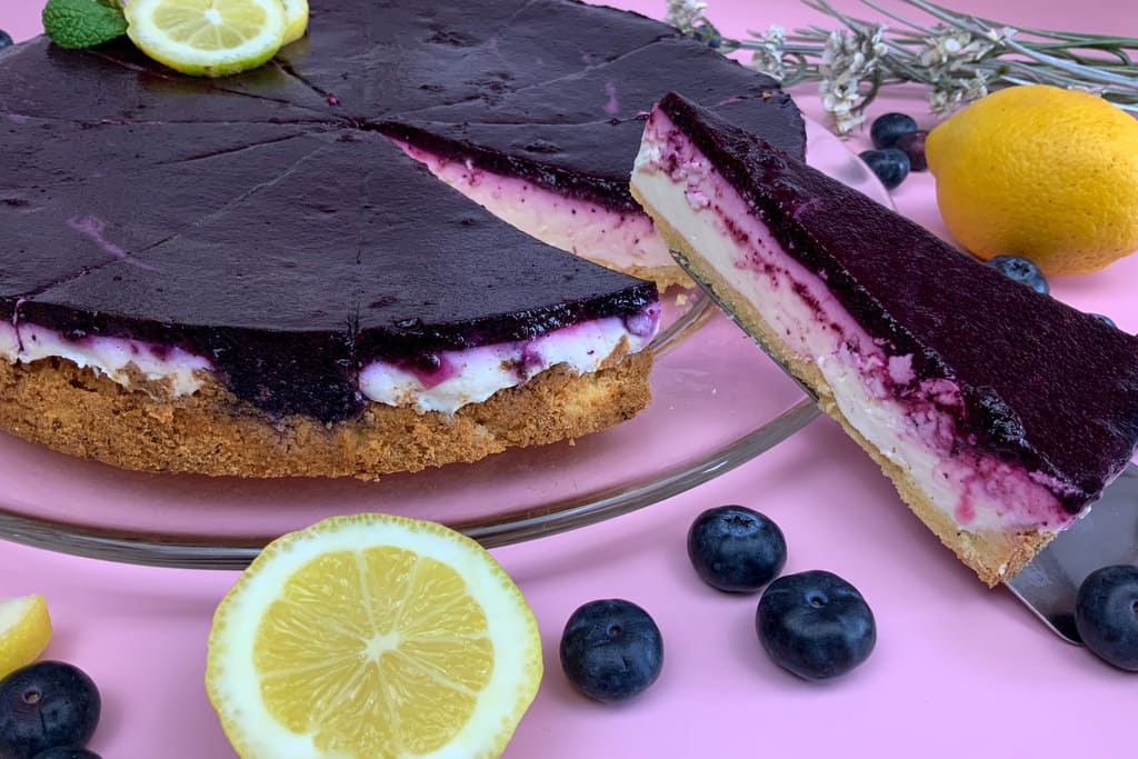 Mein liebstes low carb Blueberry Cheesecake Rezept!