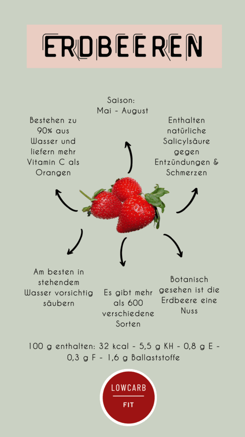 Infografik über Erdbeeren