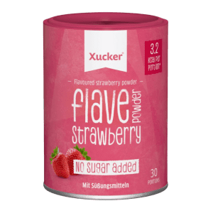 Dose des Erdbeer Geschmackspulvers Flave Powder Strawberry von Xucker